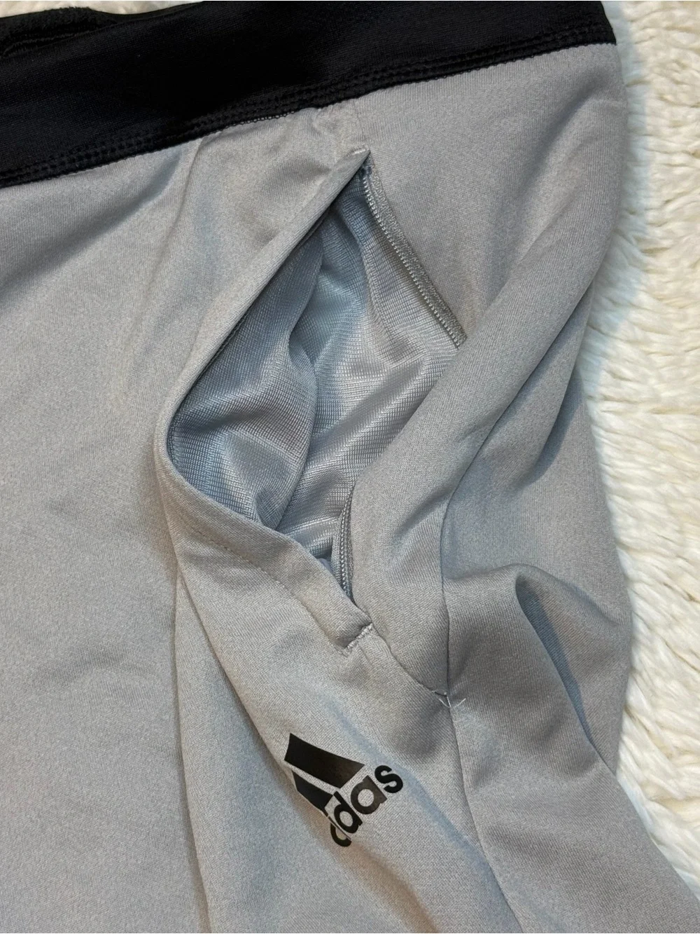 adidas Men’s size small Light Gray Athletic Shorts no liner 8” inseam